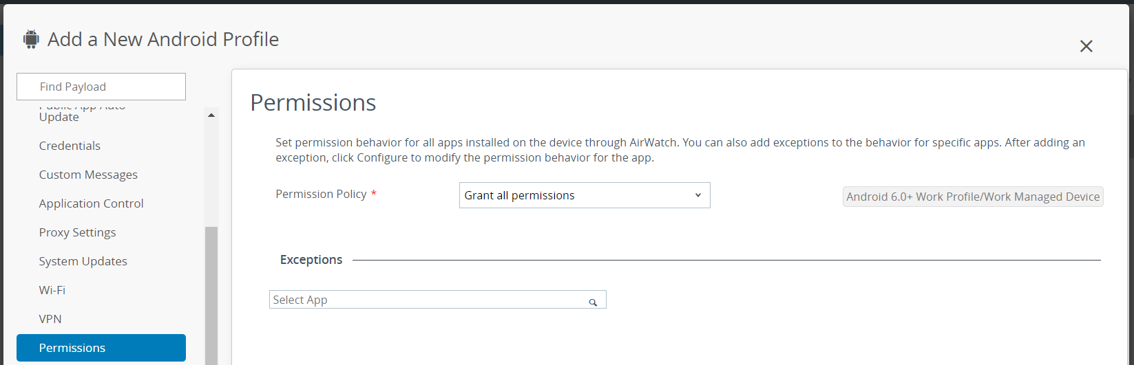 'Grant all Permissions' permission payload does not work on Android 8.0