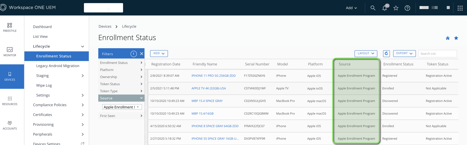 Integrating Apple's ADE (Formerly DEP) with Workspace ONE (50102713)