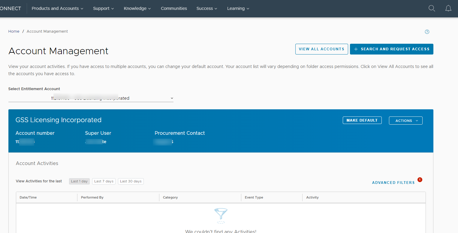 How to find accounts and account information in Customer Connect (2011009)