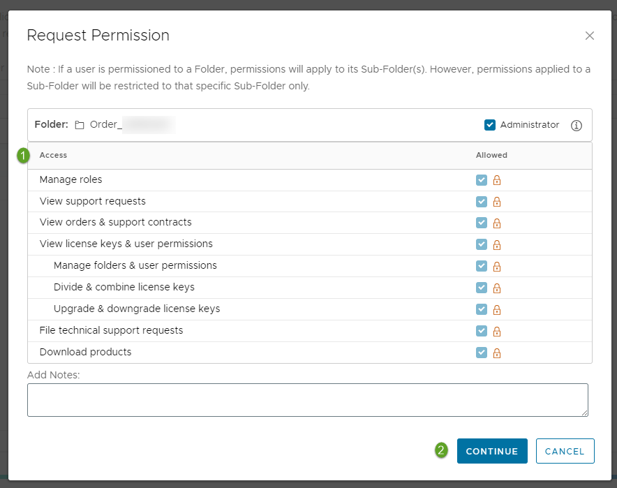 How to request folder permissions in Customer Connect (2016605)